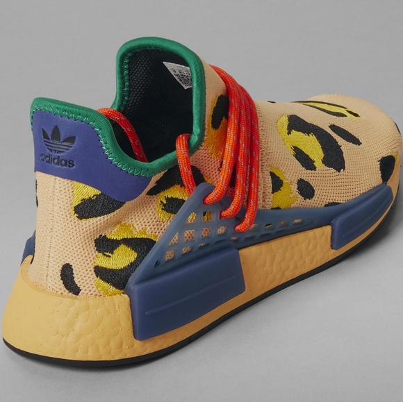 NWT Adidas x Pharrell Hu Pulse Amber Animal Print NMD Boost Human Race Sneakers - Picture 7 of 15